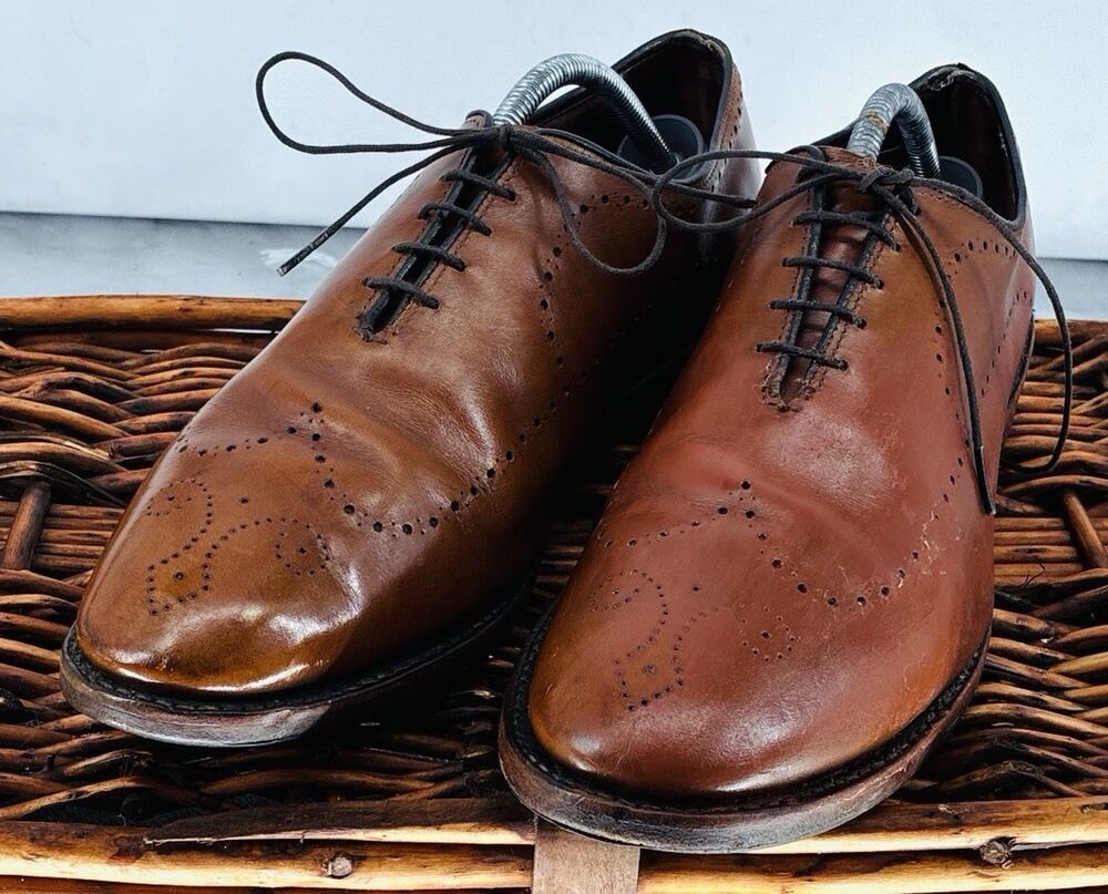 Allen Edmonds Fairfax Wholecut Oxford Brown Leather Dress Shoes Mens 11.5 D READ